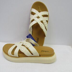 Women's Cream Color Strappy Casual Sandals Multiple Sizes Beach Summer